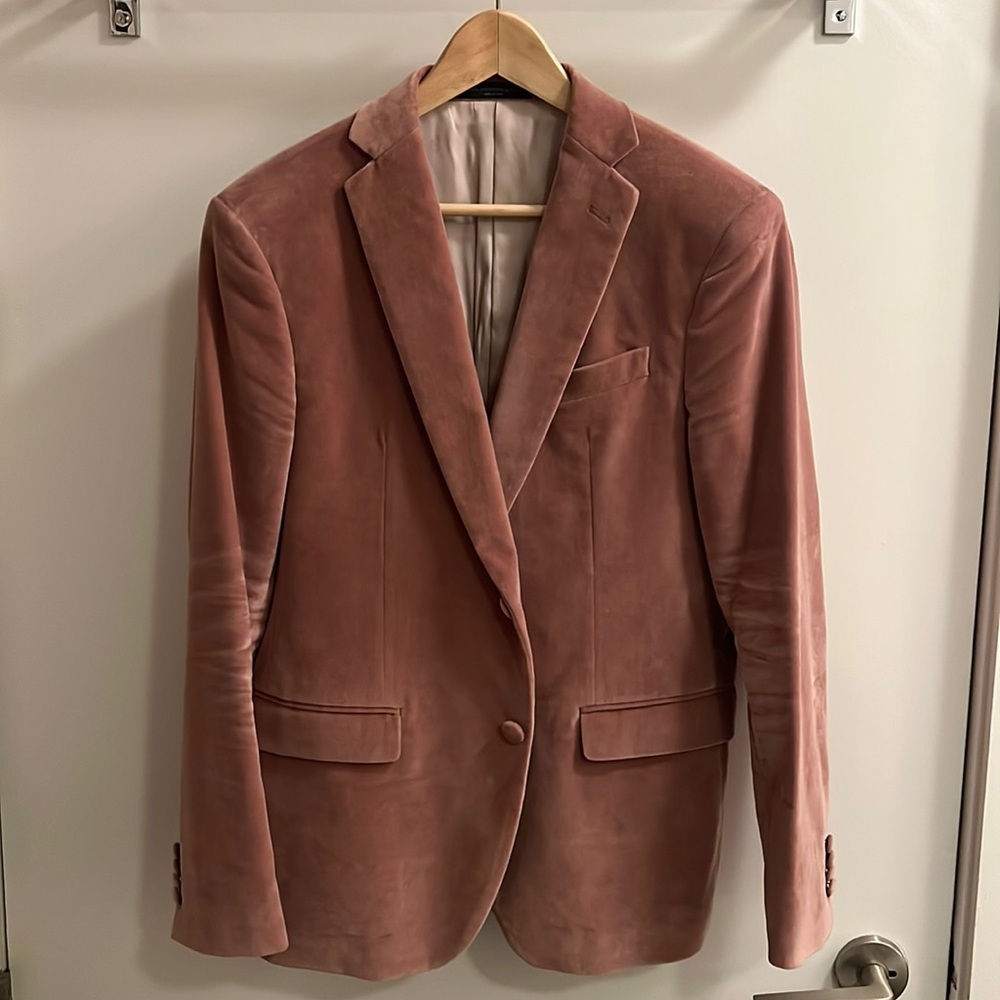 John Varvatos Pink Velvet Bleecker Jacket
